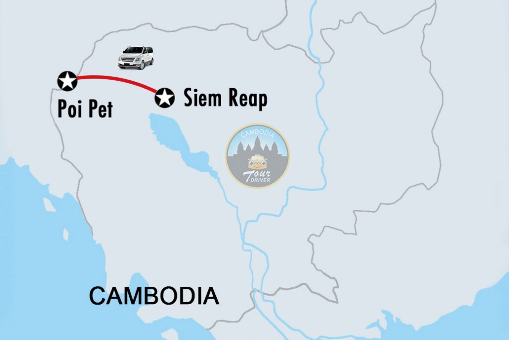 Private Taxi Transfer Siem Reap - Poipet MAP
